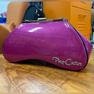 Pinup Couture Retro Hotrod Pink Bean Purse